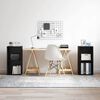 vidaXL TV-Schrankset 2 pcs Schwarz Eichen-Optik 37 x 35 x 72 cm