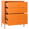 vidaXL Kommode Orange 80x35x101,5 cm Stahl