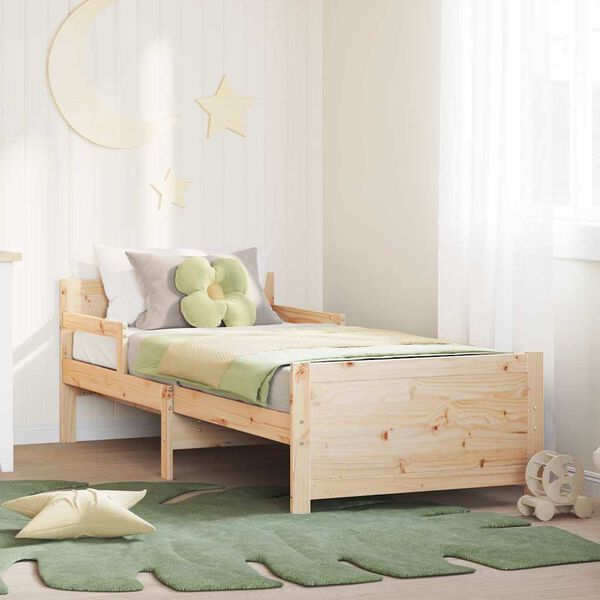 vidaXL Bettrahmen mit Kopfteil Braun 80 x 200 cm Holzwerkstoff