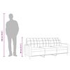 vidaXL 3-Sitzer-Sofa Hellgrau 210 cm Stoff