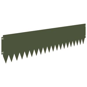 vidaXL Raseneinfassung 20 Stk. 103 x 25 cm Stahl Olivgr&uuml;n