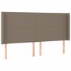vidaXL Kopfteil mit Ohren Taupe 163x16x118/128 cm Stoff