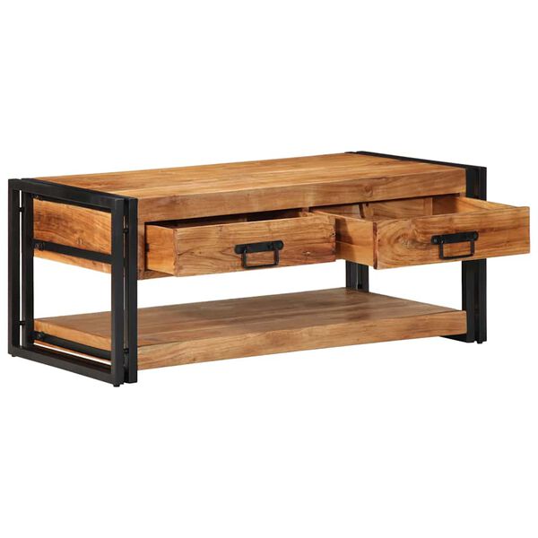 vidaXL Couchtisch 90x50x38 cm Massivholz Akazie