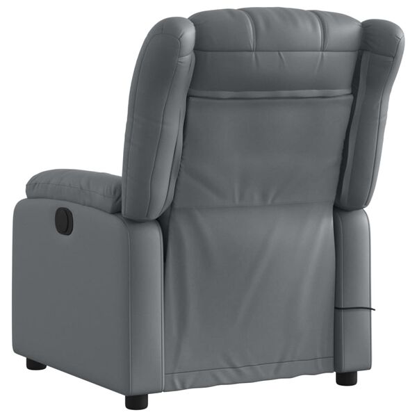 vidaXL Massagesessel Relaxsessel Grau Kunstleder
