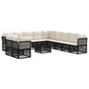 vidaXL Gartensofa-set 12 pcs Schwarz Poly-Rattan