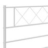 vidaXL Bettgestell mit Kopfteil Metall Wei&szlig; 120x190 cm