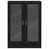 vidaXL B&uuml;cherschrank Schwarz Eichen-Optik 82,5x30,5x115 cm