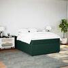 vidaXL Boxspringbett mit Matratze Dunkelgr&uuml;n 160x200 cm Samt