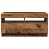 vidaXL TV-Schrank mit LED-Leuchten Altholz-Optik 80x35x40 cm