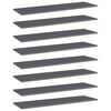 vidaXL B&uuml;cherregal-Bretter 8 Stk. Hochglanz-Grau 100x30x1,5 cm