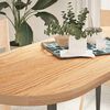 vidaXL Tischplatte 140x60x4 cm Massivholz Eiche Oval