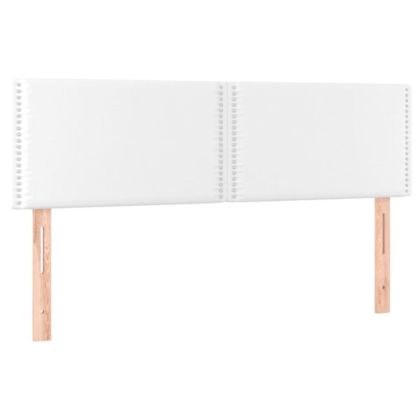 vidaXL Kopfteile 2 Stk. Wei&szlig; 72x5x78/88 cm Kunstleder