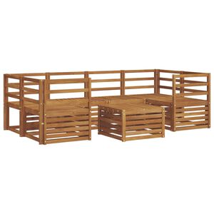 vidaXL Outdoor-Sofagarnitur 7 pcs Natur Massivholz Akazie