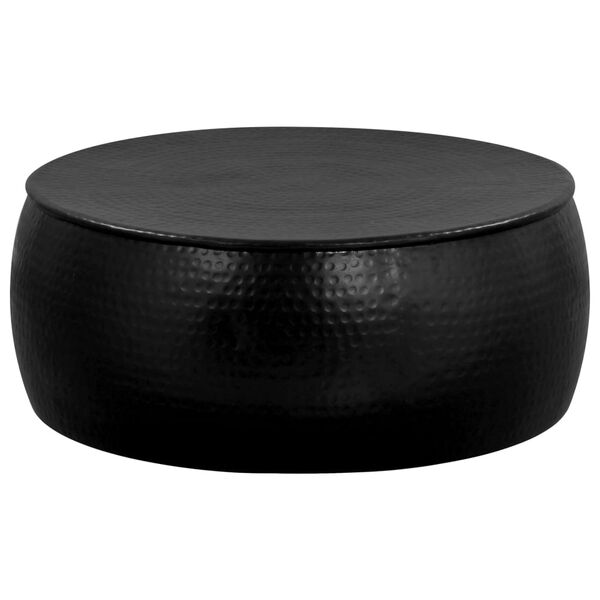 vidaXL Couchtisch aus Geh&auml;mmertem Aluminium 70x30 cm Schwarz