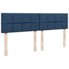 vidaXL Boxspringbett mit Matratze Blau 180x200 cm Stoff