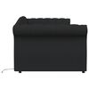 vidaXL Tagesbett mit Matratze USB Schwarz Stoff 90x200 cm