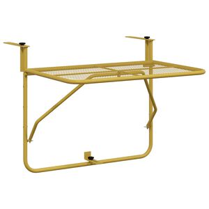 vidaXL Balkontisch Golden 60x40 cm Stahl