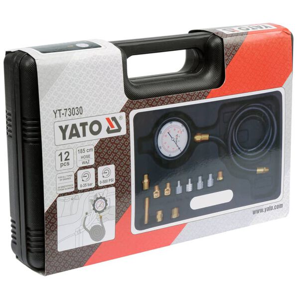 YATO 12-tlg. &Ouml;ldrucktester Set Metall YT-73030