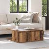 vidaXL Couchtisch mit Schubladen Altholz 80 x 80 x 31 cm Holzwerkstoff