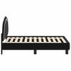 vidaXL Kinderbettgestell mit Kopfteil Schwarz 70 x 140 cm Samt