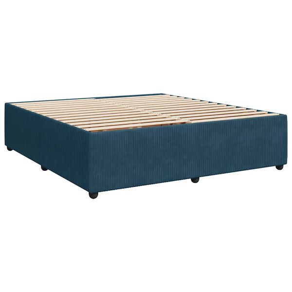 vidaXL Bettgestell Blau 200x200 cm Samt