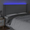 vidaXL LED Kopfteil Hellgrau 183x16x118/128 cm Stoff