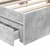 vidaXL Aufbewahrungsbett Beton Grau 200 x 200 cm Holzwerkstoff