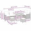 vidaXL Gartensofa-set 9 pcs Beige Poly-Rattan