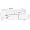 vidaXL Couchtisch mit Schubladen Wei&szlig; 80 x 54 x 40 cm Massivholz Mango