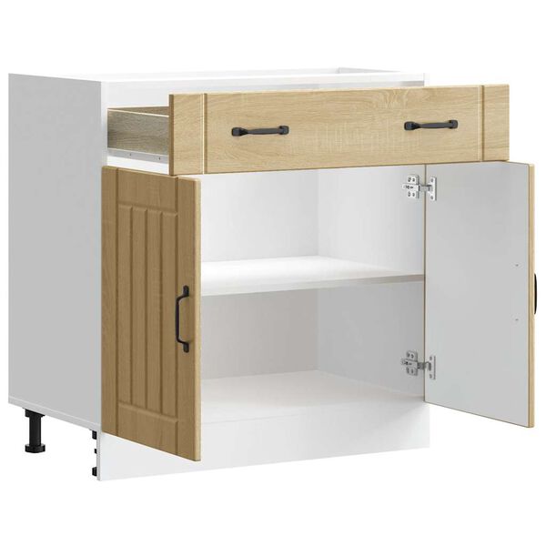 vidaXL K&uuml;chen-Unterschrank Lucca Sonoma-Eiche Holzwerkstoff