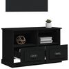 vidaXL TV-Schrank Schwarz 80x35x50 cm Holzwerkstoff