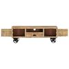 vidaXL TV-Schrank mit R&auml;dern 110x30x37 cm Massivholz Mango