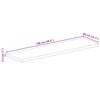 vidaXL Tischplatte 100x40x2,5 cm Rechteckig Massivholz Mango