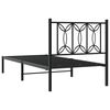 vidaXL Bettgestell mit Kopfteil Metall Schwarz 90x200 cm