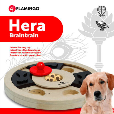 FLAMINGO Hunde-Intelligenzspielzeug Hera 25 cm Holz