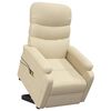 vidaXL Massagesessel mit Aufstehhilfe Creme Stoff