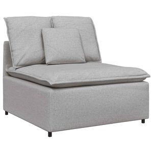 vidaXL Modulares Sofa Mittelmodul mit Kissen Wolkengrau 100 cm