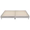 vidaXL Bettgestell Grau Sonoma 120x200 cm Holzwerkstoff