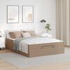 vidaXL Bettgestell mit Matratze mit Matratze 2 pcs Hellbraun PVC