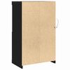 vidaXL LED-Sideboard Schwarz Eichen-Optik 60,5 x 37 x 100 cm