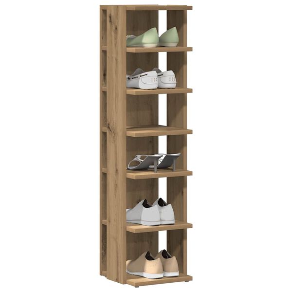 vidaXL Schuhschr&auml;nke 2 Stk. Artisan-Eiche 28x27x102 cm Holzwerkstoff