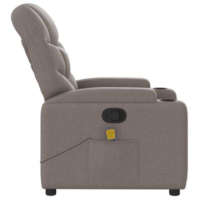 vidaXL Massagesessel Taupe Stoff