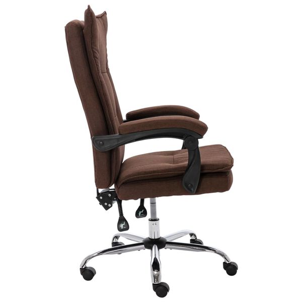 vidaXL B&uuml;rostuhl Braun Stoff