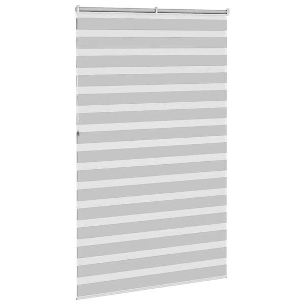 vidaXL Doppelrollo Hellgrau 150x230 cm Stoffbreite 145,9 cm Polyester