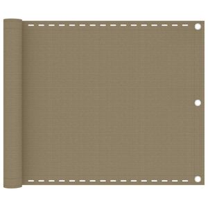 vidaXL Balkon-Sichtschutz Taupe 75x300 cm HDPE