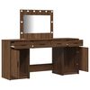 vidaXL Schminktisch mit T&uuml;r 3 pcs Braun 40 x 41 x 75 cm Holzwerkstoff