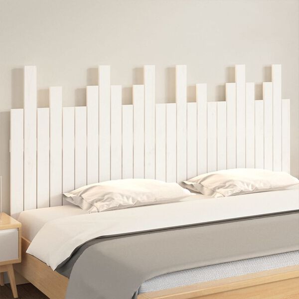 vidaXL Wand-Kopfteil Wei&szlig; 166x3x80 cm Massivholz Kiefer