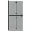 vidaXL Walk-in Duschwand Schwarz 90 x 6,5 x 190 cm