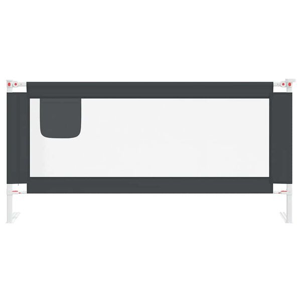 vidaXL Kleinkind-Bettschutzgitter Dunkelgrau 190x25 cm Stoff