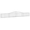 vidaXL Gabionen mit Hochbogen 15 Stk. 400x30x40/60 cm Verzinktes Eisen